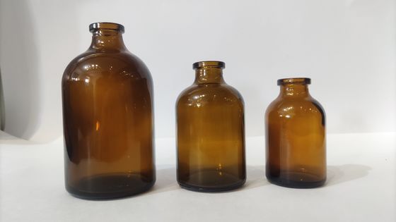 10ml- 100ml Ups Tipo Ii Iii Vial de vidrio ámbar/transparente moldeado para envases de inyección de polvo farmacéutico y veterinario