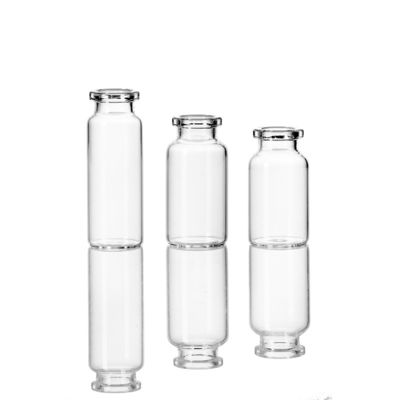 Vial de vidrio de borosilicato de 1 ml, 2 ml, 5 ml con tapón de goma