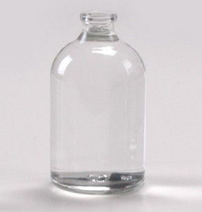100 ml Un vial de vidrio transparente moldeado USP tipo II con cuello de 20 mm