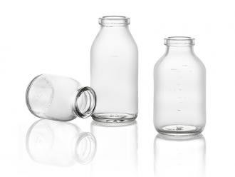 Flasca de vidrio de perfusión de 50 ml con cuello de 32 mm