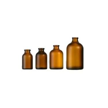 Botella de reactivo de vidrio ámbar de 10 ml, 30 ml, 100 ml, botella de vidrio antibiótico moldeada