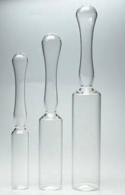 Ampolla de vidrio de borosilicato de 2 ml, transparente/ámbar, tipo USP I/D para inyección farmacéutica